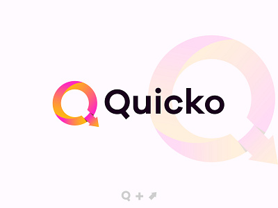 Quicko-Logo Design | Letter q arrow Logo | Branding