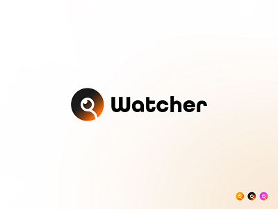 watcher-media streaming logo design-branding