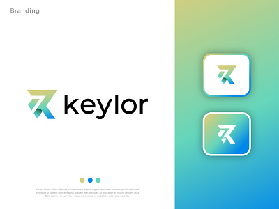 keylor | modern-k-letter-logo-design | branding