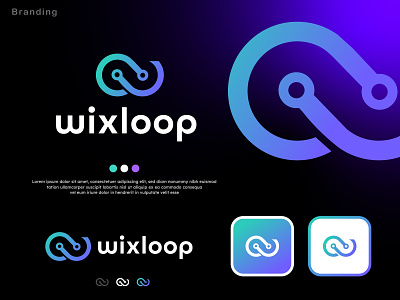 letter-w-loop-logo - letter-w-technology-logo - w-logo