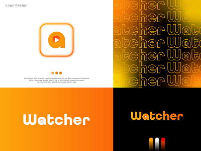 media streaming logo design | letter a media logo | wordmark