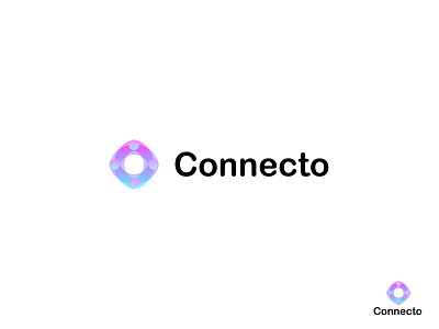 blockchain networking logo design concept