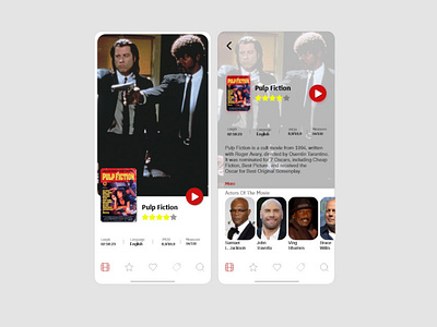 Movie Store actor animation app cinema design film flat icon minimal movie app movies typography ui ux vector videoplayer