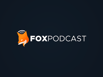 Fox Podcast branding design fox identity logo mascot mascot logo minimal vector