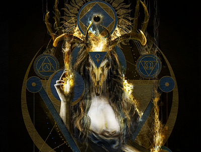 Pagan Goddess dark art dark artist dark theme digital art digital illustration horror art macabre macabre art nestor avalos art photoshop