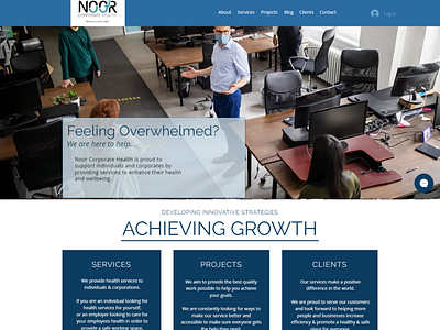Noor Corporate Health Professional Wix Website