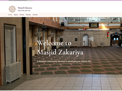 Jami Masjid Zakariya Mosque Website branding design graphic design minimal ui wix