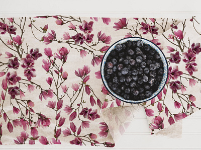 Magnolias . Pattern graphic design mockup pattern textile design textile pattern