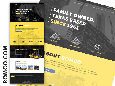 Romco | Family Owned Texas Based html html css photoshop web design webdesign wordpress