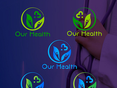 Our Health Logo branding clinical logo design doctor logo graphic design health logo healthcare logo illustration logo minimal typography