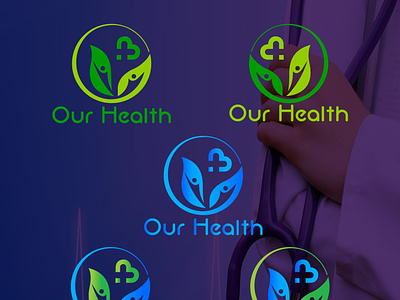 Our Health Logo branding clinical logo design doctor logo graphic design health logo healthcare logo illustration logo minimal typography