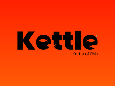 kettle fish logo, wordmark logo design, lettering logo design creative logo design minimal logo design modern logo design simple logo design