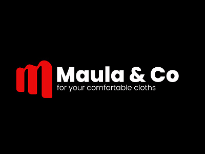 Maula and co. minimalist modern wordmark clothing company logo