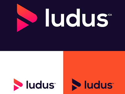 LUDUS minimalist modern wordmark Sports company logo design.