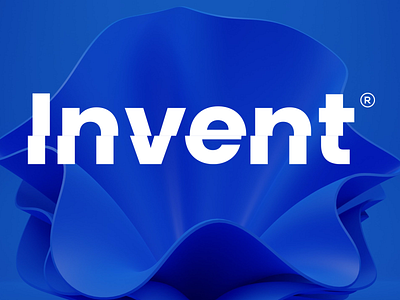 Invent modern, logomark, Typography, Wordmark logo design