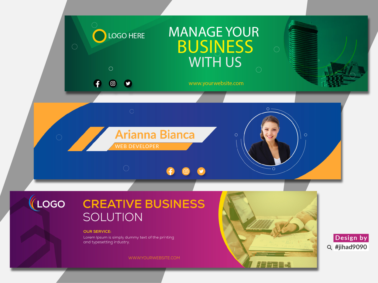 Professional Social Media Banner for Business by JIHAD on Dribbble