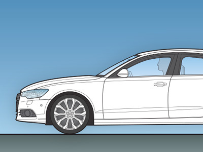 Vector Drawing of a Car car vector