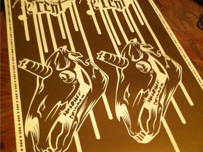 Brokenunicorn skateboard stencil unicorn vinyl