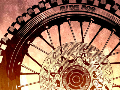 Dirtbike Wheel dirt bike vector