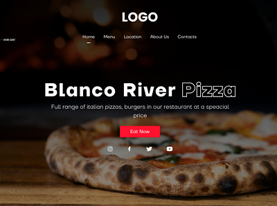 PIZZA Website Design graphic design pizza website pizza website design typography ui ui ux ux website website design