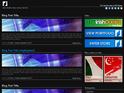 PJTierney.net Mockup blog mockup pj pjtierney.net tierney web