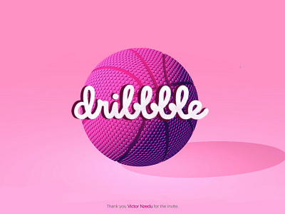 Hello Dribbble 3d design graphic design illustration lettering