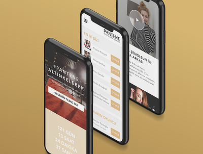 Pantene Mobile UI/UX app css design html5 landing page layout php sql ui ux web website