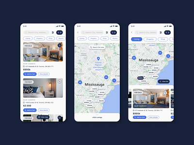 Mobile App for Real Estate - MLS Search Page figma mobile app real estate search page ui uxui