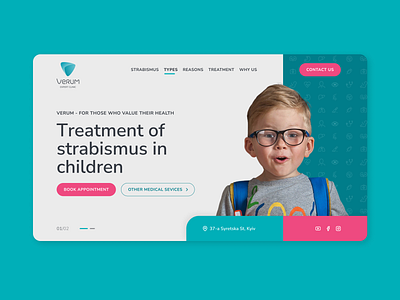 Landing Page for Clinic clinic design figma kids kidsclinic landingpage ui ux uxui webdesign