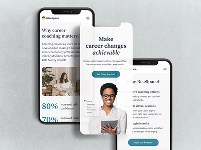 Landing Page for Coaching and Mentoring Platform app coach coaching figma landing page uxui webdesign