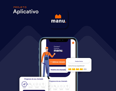 Manu App app design flat icon illustration illustrator typography ui ux web