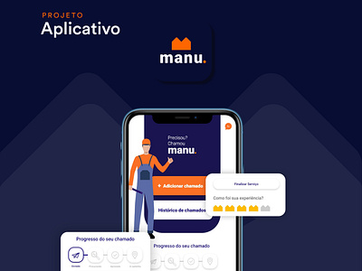 Manu App app design flat icon illustration illustrator typography ui ux web