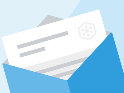 A study of envelope colors blue envelope graphic invite