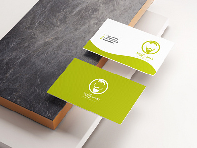 Saloon Business card awesome beard behance business card businesscard customcard design designer dribble facebook fiverr graphics green icon instagram logo logos men saloon thekonakhatun