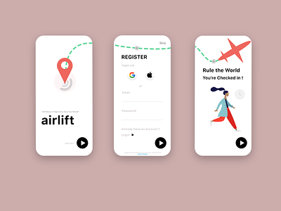Airlift signup page adobexd app dailyuichallenge design illustration ui ux