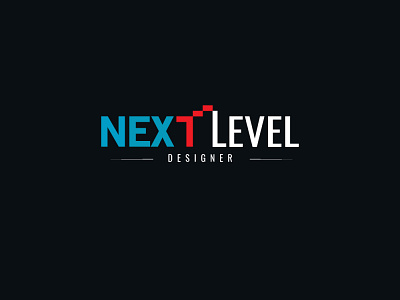 Next level design icon logo minimal typography