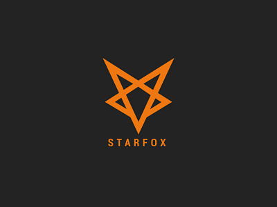 Star fox design fox logo logo minimal vector