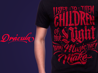 Dracula Quote - Poster & Tshirt black blood clothing design dracula gothic halloween horror lettering screen t shirt typography