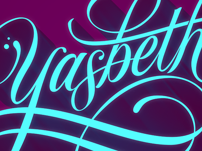 Yasbeth brushpen clothing design handlettering lettering logotype pink print script t shirt typography
