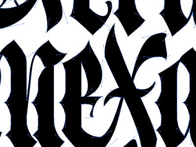 Gothic black and white branding calligraphy design hand drawn type handlettering illustrator lettering logo design type typography