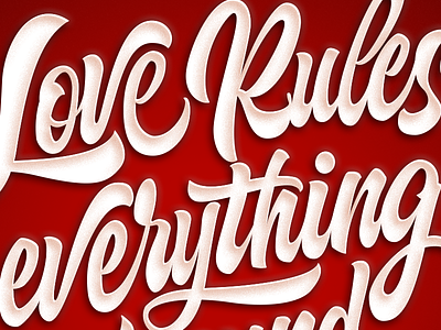 L.R.E.A.M. 3dtype ink lettering. 3d logo love red script shirt design t shirt typography
