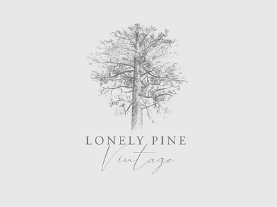 Lonely Pine Vintage Logo branding design logo logo design typography