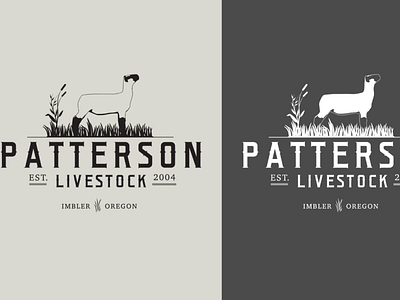 Patterson Livestock Logos branding design logo logo design print design typography web