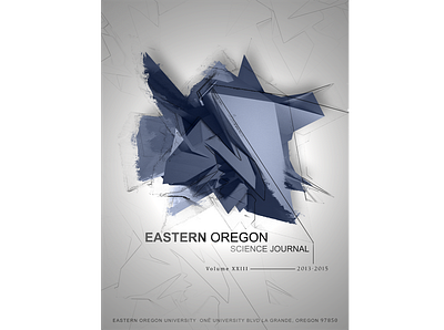 Eastern Oregon Science Journal Cover Design 3d art 3d design branding design graphic design illustration print design typography