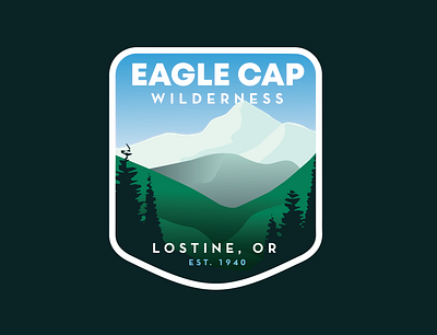 Eagle Cap Wilderness Badge adobe illustrator adobeillustator badge badge design branding design graphic design illustration logo logo design outdoor badge typography vector