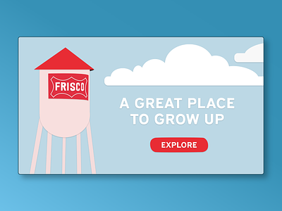 Frisco: a great place to grow up. design flat illustration illustrator landing page