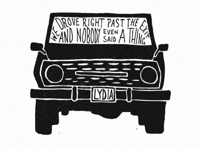 Lydia apparel black black and white hand lettering lettering lydia music t shirt tee truck type typography