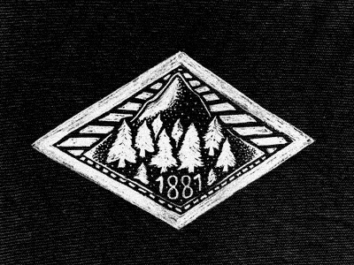 1881 badge hand lettering illustration lettering logo logotype mountain type typography vintage