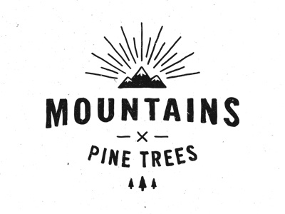 Mountains X Pine Trees hand lettering handmade illustration lettering logo logotype mountain type typography vintage