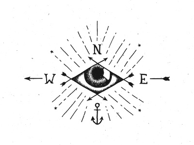 Photography logo adventure anchor arrows eye illustration logo photography vintage